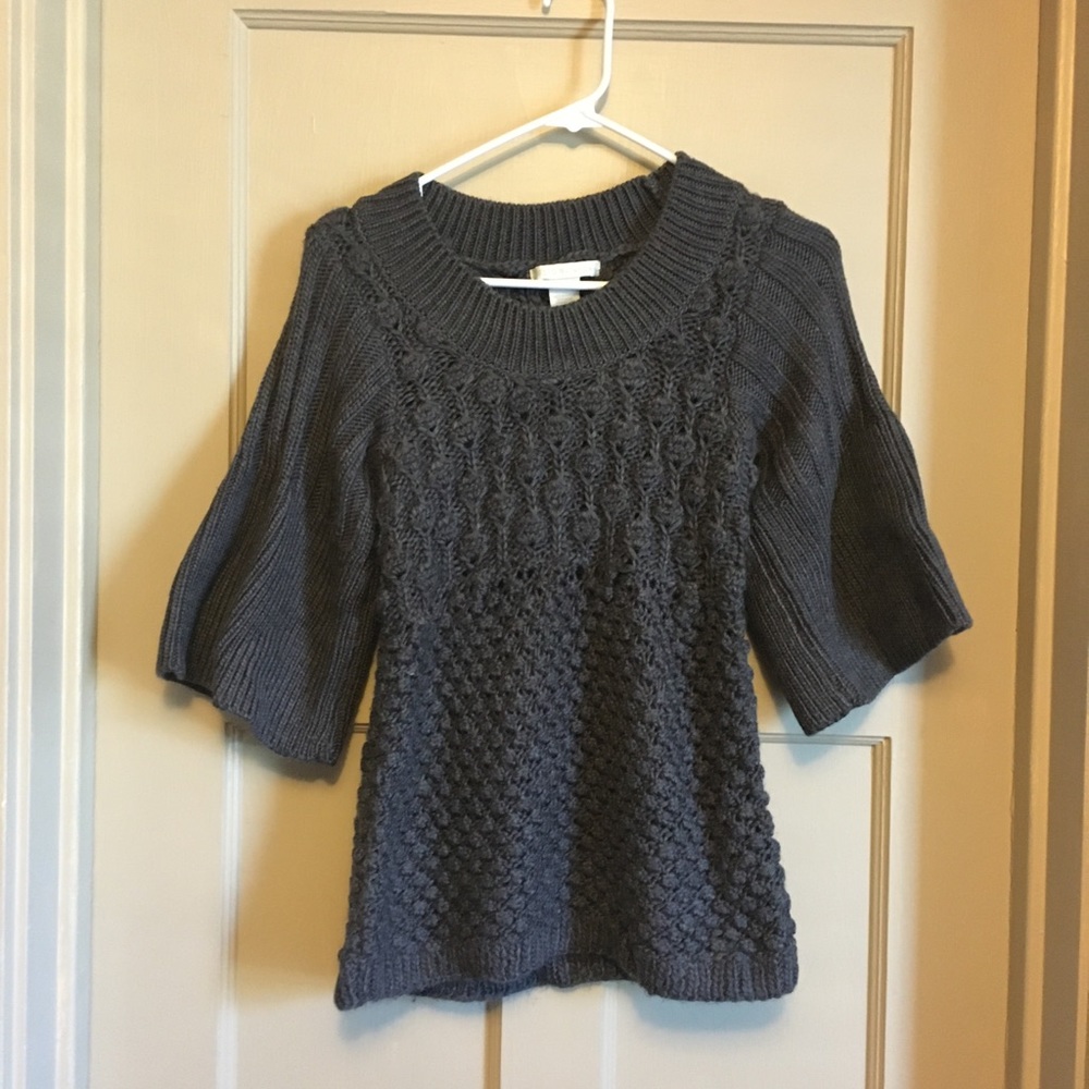 Charcoal gray chunky sweater